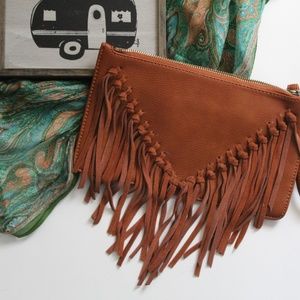 Sole Society Fringed Wristlet/Clutch